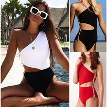 Load image into Gallery viewer, New One piece swimwear women Monokini Maio Praia Biquini Swimsuit Traje de bano mujer Banador Trikini Maillot de bain Badpak