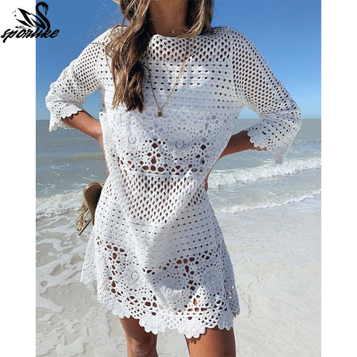2019 Crochet Knitted Beach Cover Up Dresses